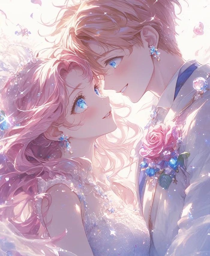 anime wedding artistic illustration