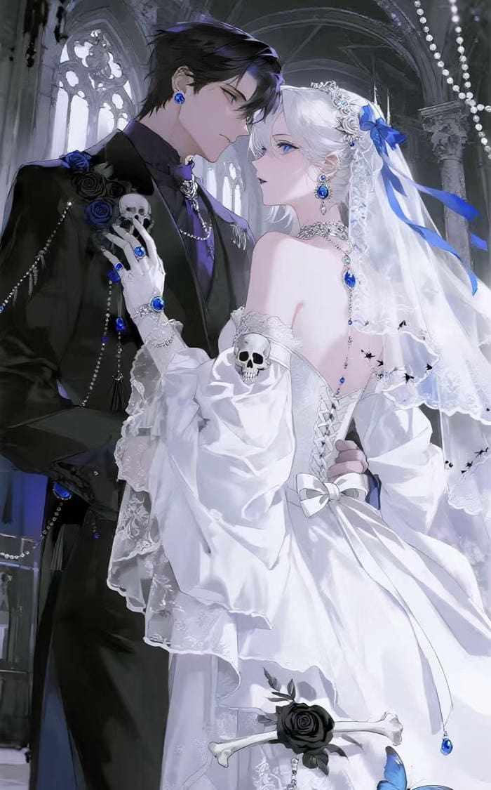 anime wedding cute couple