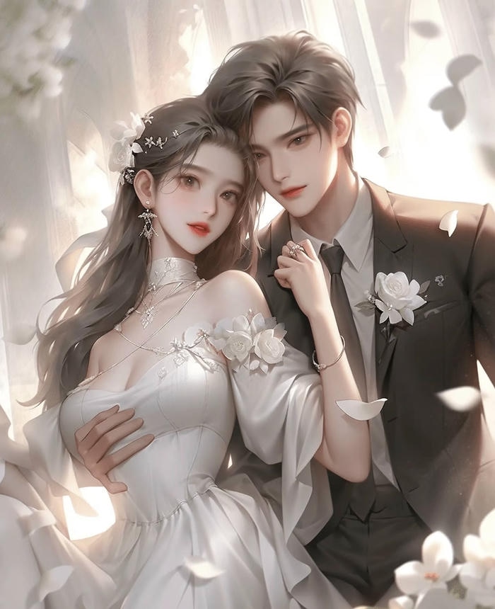 anime wedding illustration