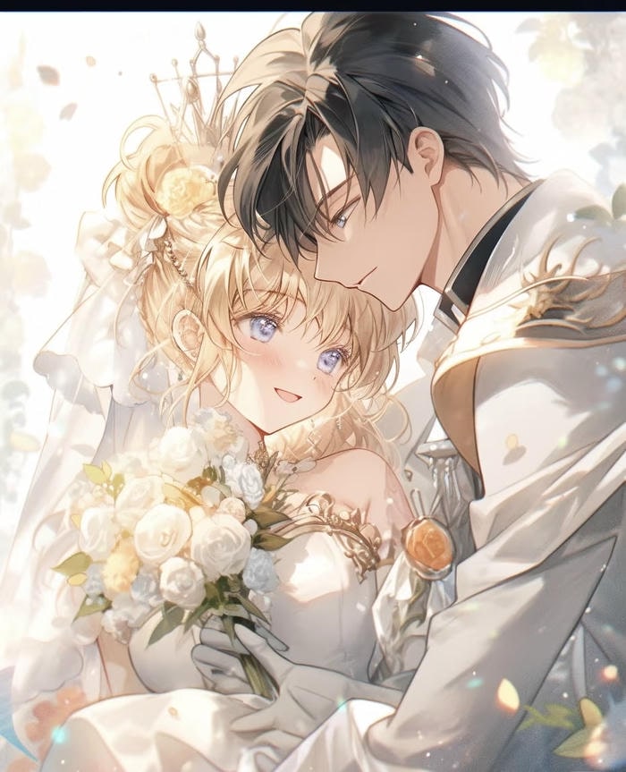 hình anime cưới phong cách soft