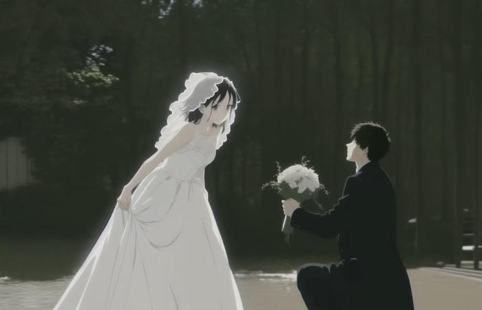 khung cảnh cưới lãng mạn