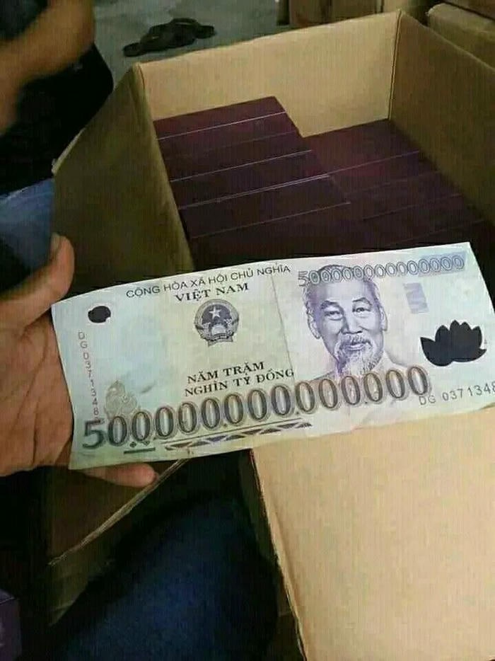 meme chế ảnh tiền