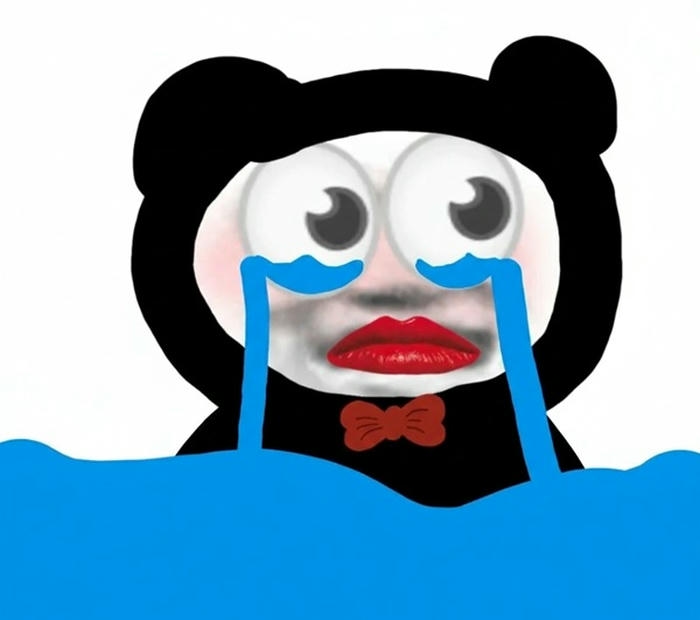 Ảnh chế meme gấu trúc khóc mặt khó đỡ