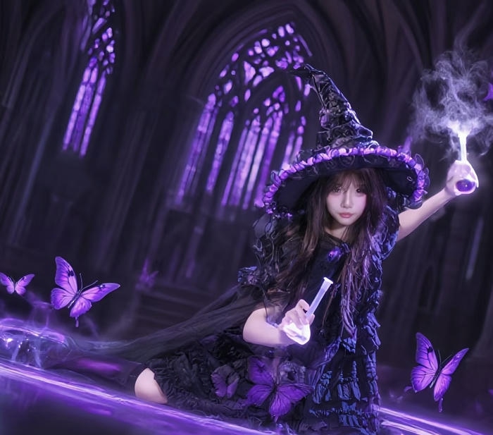 Ảnh cosplay phù thuỷ phong cách cổ