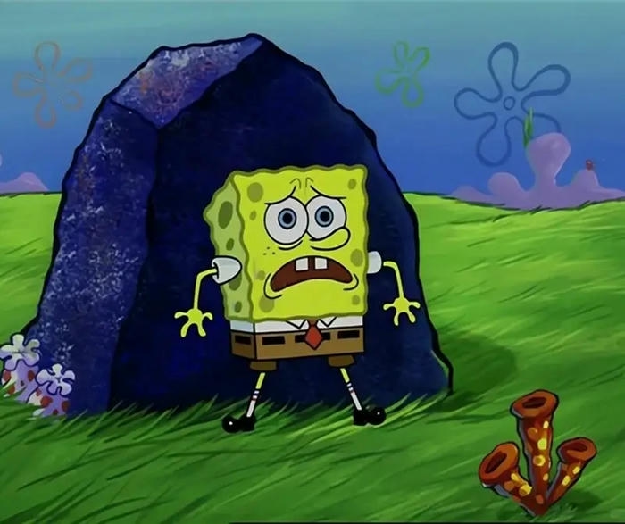 Ảnh meme bọt biển hốt hoảng phản ứng