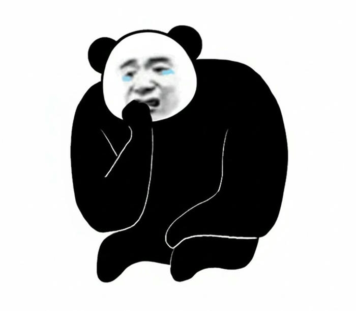 Ảnh meme gấu trúc khóc buồn nhưng hơi lạ