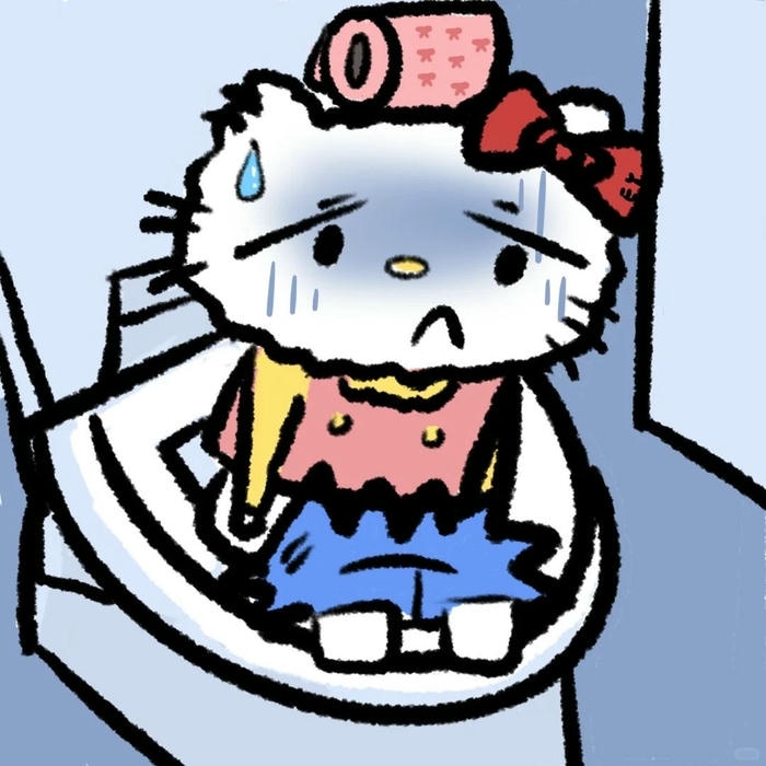 Ảnh meme hello kitty bựa nhìn là cười