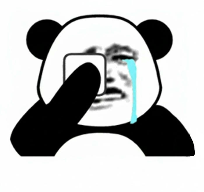 Hình chế meme gấu trúc khóc mặt buồn lạ