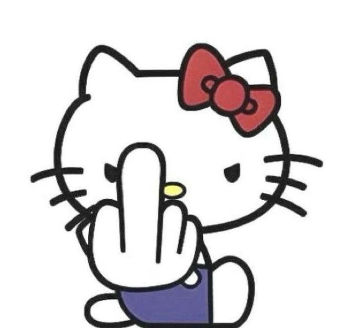 Hình meme hello kitty bựa nhìn cạn lời