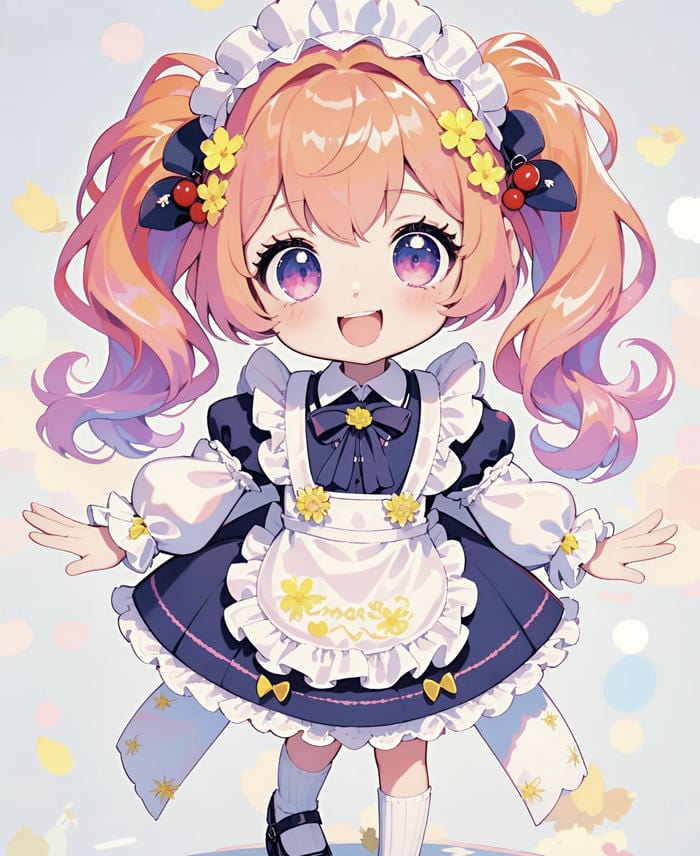 ảnh anime nữ chibi mơ mộng