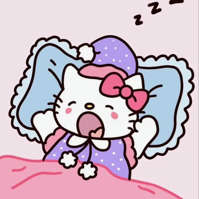 ảnh avatar hello kitty cute ngủ