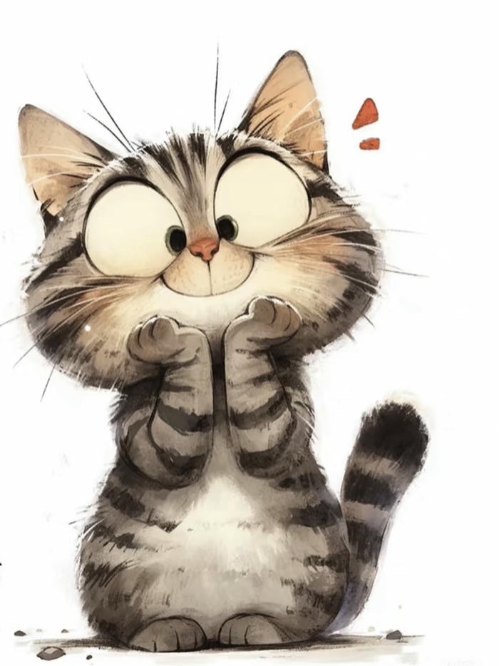 ảnh avatar mèo vô tri hề hước