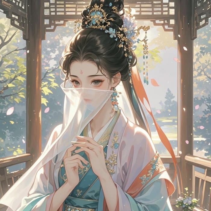 ảnh avatar nữ che mặt đẹp nhẹ nhàng bí ẩn