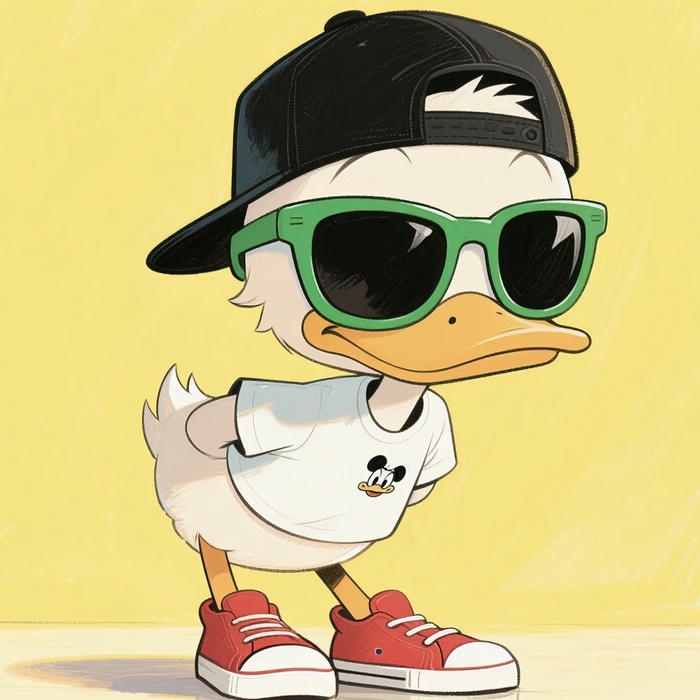 ảnh avatar vịt cute đội mũ nhìn rất ngộ