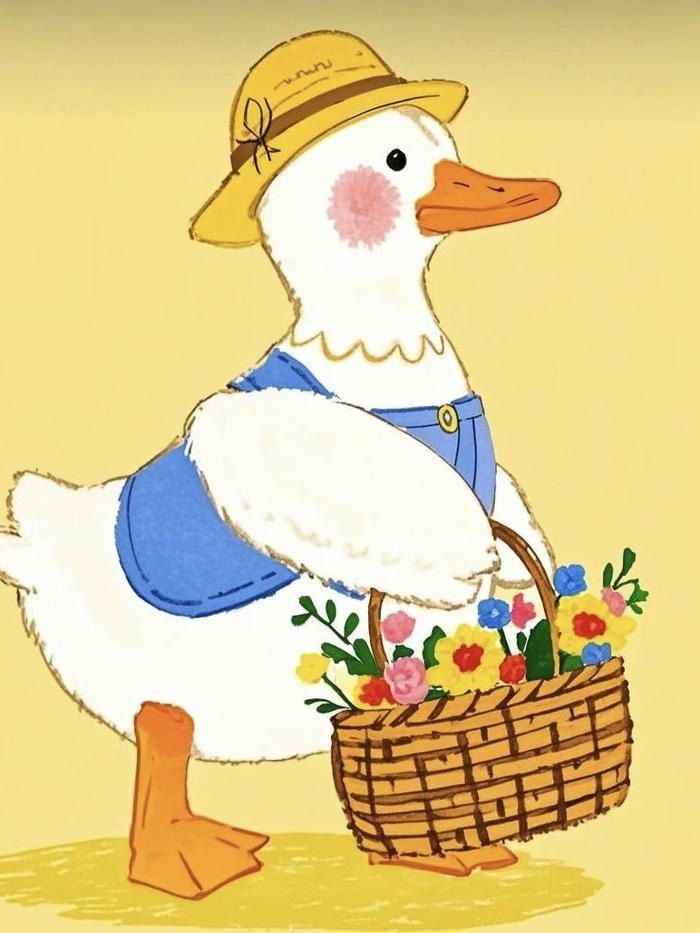 ảnh avatar vịt cute đội mũ trông thật xinh