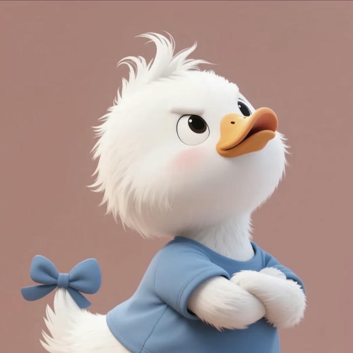 ảnh avatar vịt cute giận dỗi đáng yêu
