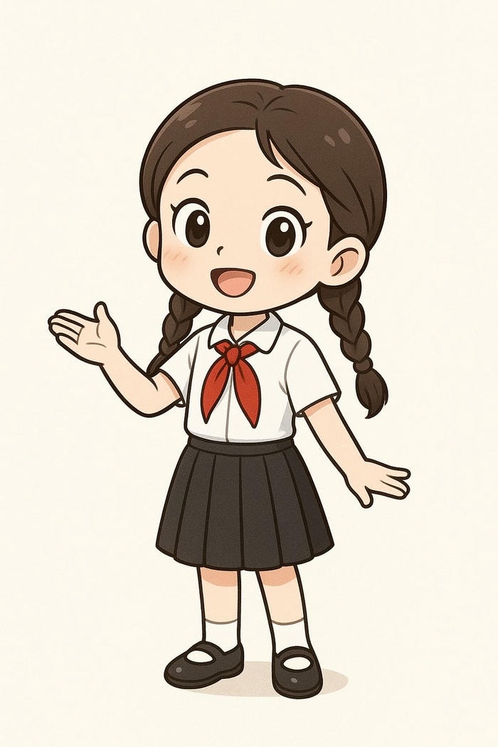 ảnh chibi học sinh cute đơn giản