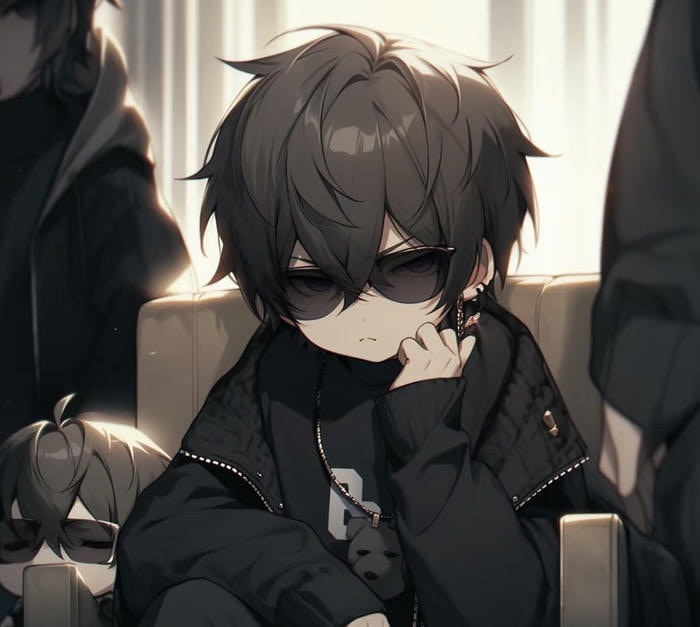 ảnh chibi nam thần thái lạnh