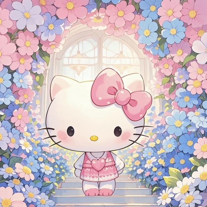 ảnh đại diện hello kitty cute biểu cảm dịu dàng xinh xắn