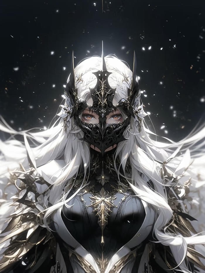 ảnh đại diện nữ che mặt dưới làn tóc dài