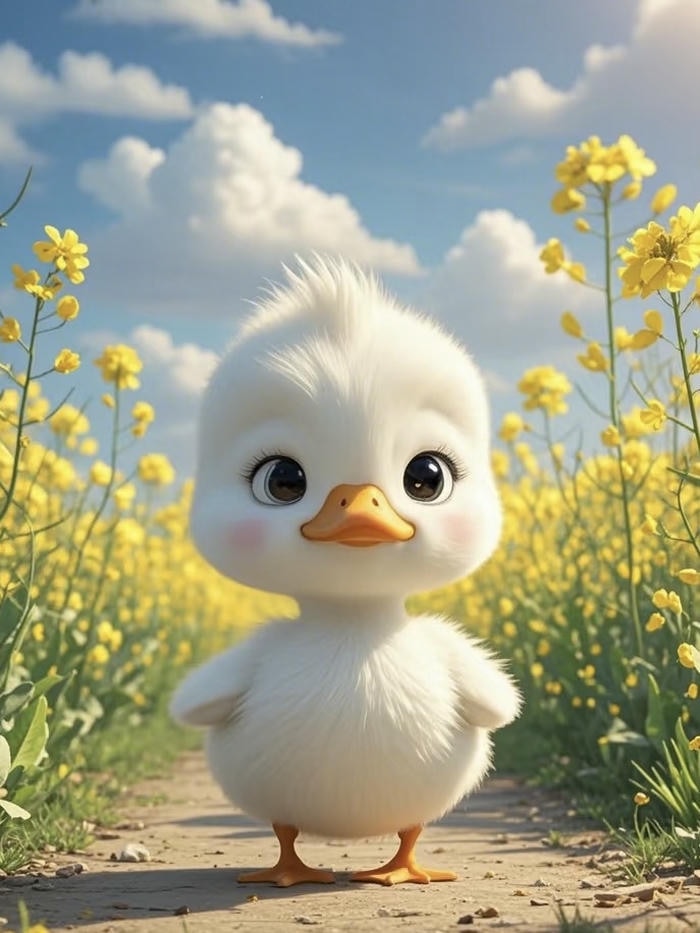 ảnh đại diện vịt con nhỏ bé dễ thương