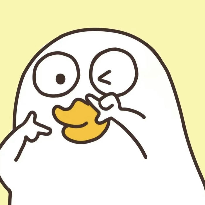 ảnh đại diện vịt cute dễ thương với bộ mặt ngố