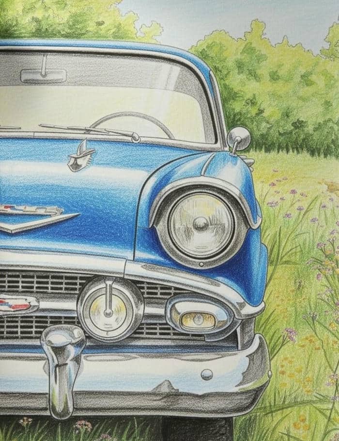 ảnh tranh vẽ ô tô siêu đẹp