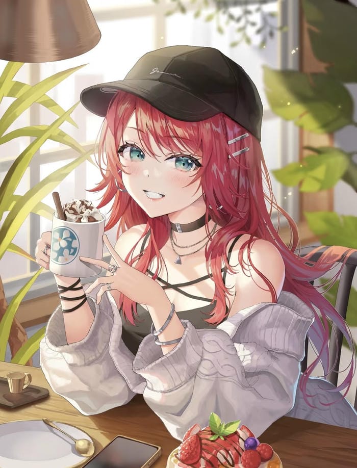 anime girl avatar cute pose