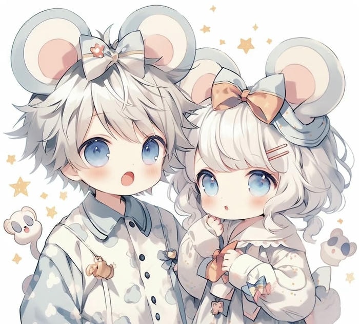 avatar cặp đôi chibi