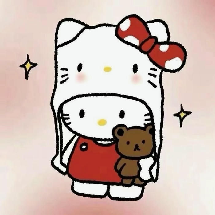 avatar hello kitty cute phong cách hoạt hình đáng yêu