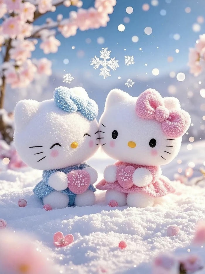 avatar hello kitty trong tuyết rất đẹp