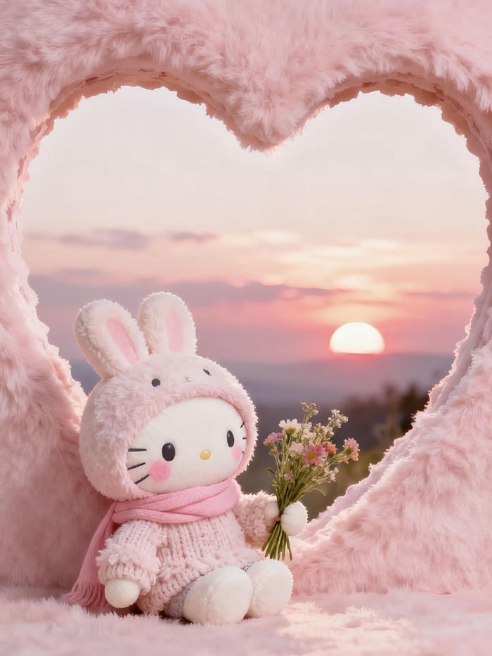 avatar hello kitty và hoàng hôn