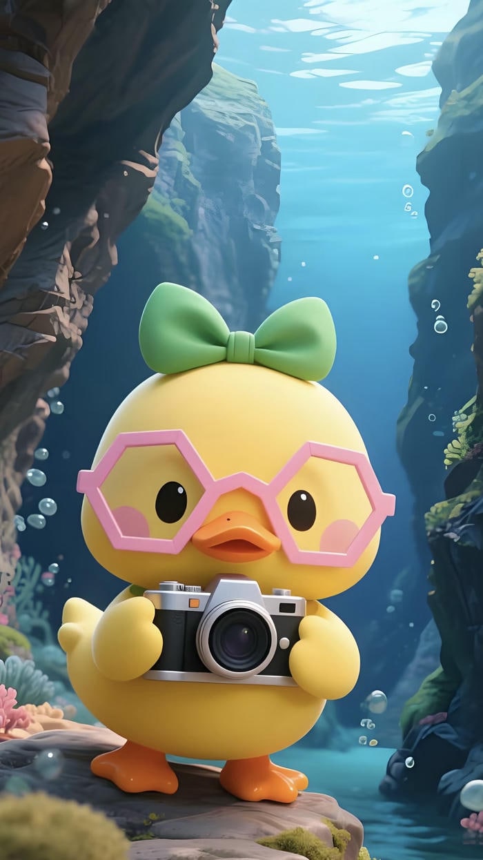 avatar vịt cute màu vàng rực rỡ nổi bật