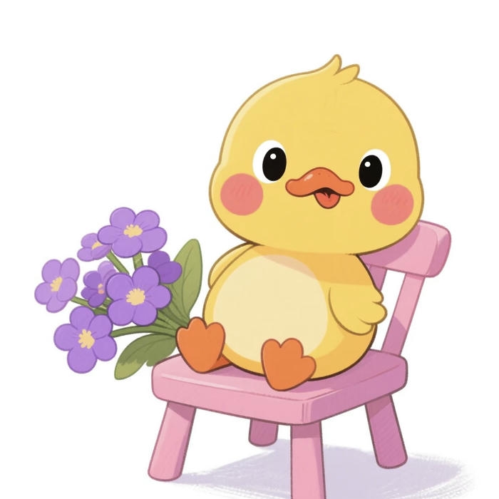 avatar vịt cute phong cách chibi đáng yêu