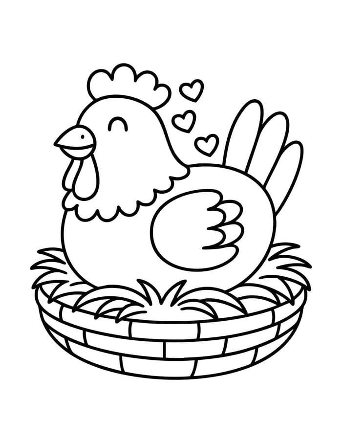 bản gà mái nét to phù hợp bé