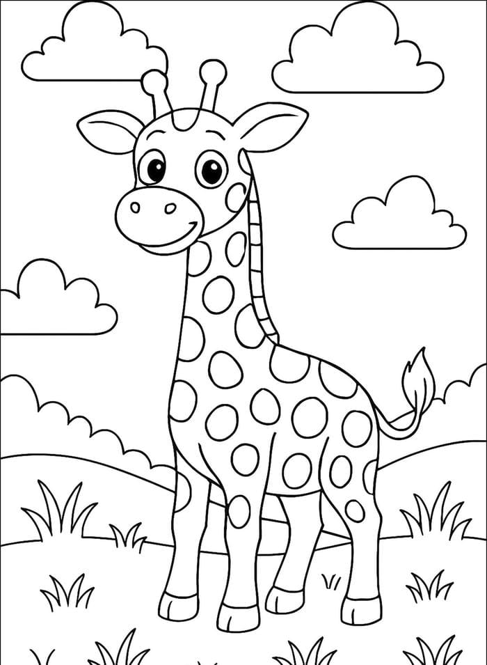 bản hươu cao cổ không màu luyện tô