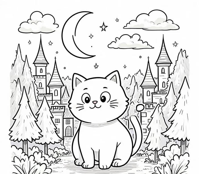 bản mèo không màu luyện tô