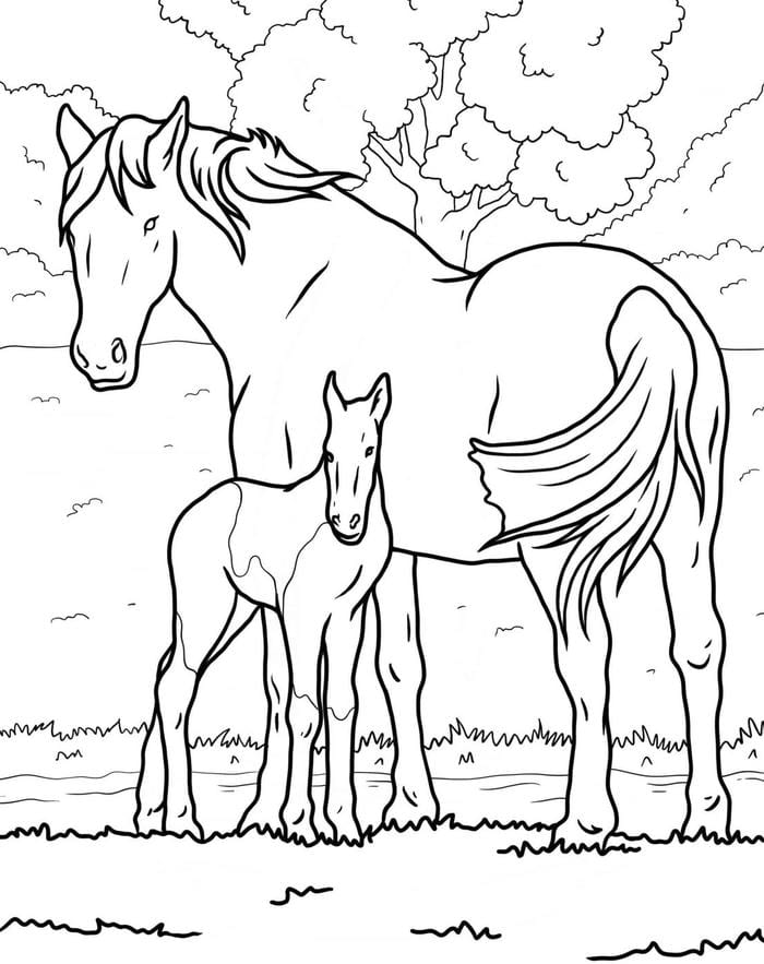 bản phác thảo ngựa luyện tô