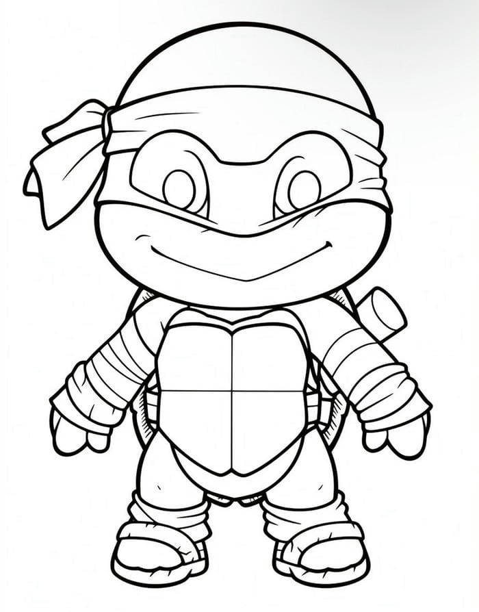 bản rùa không màu cho bé tập tô