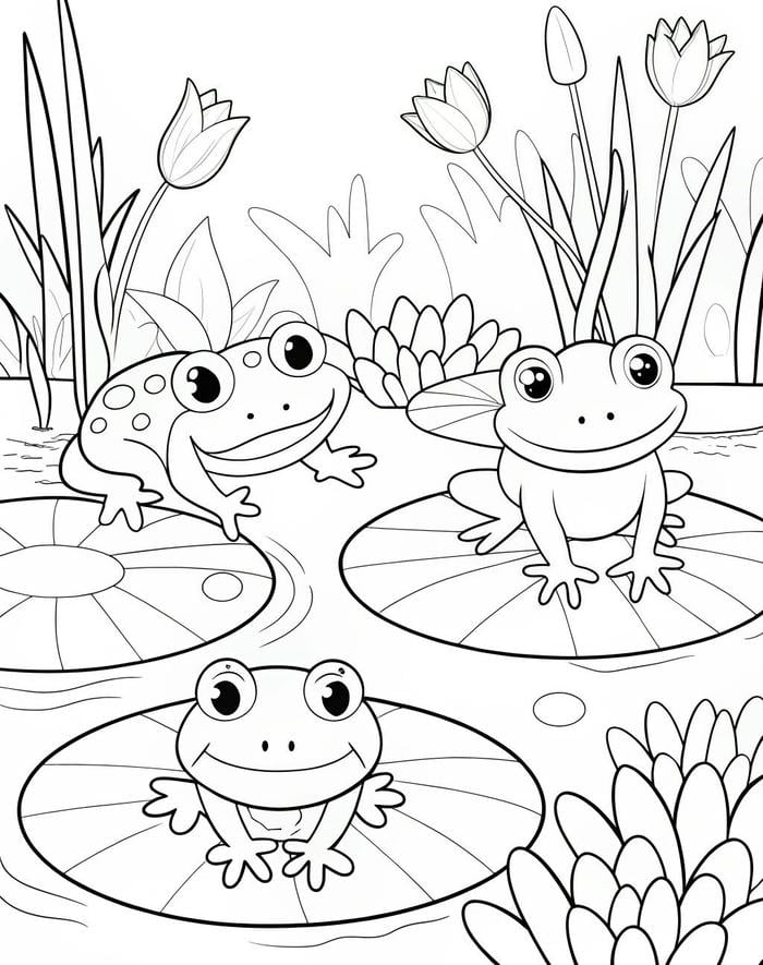 bản tranh ếch cơ bản cho trẻ