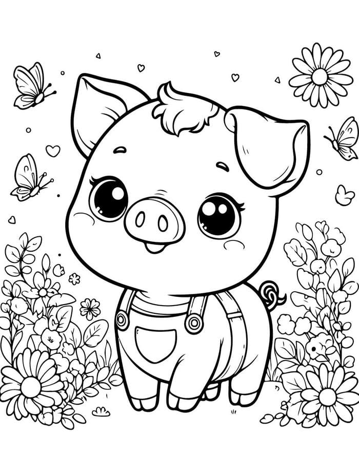 bản tranh heo cơ bản cho trẻ