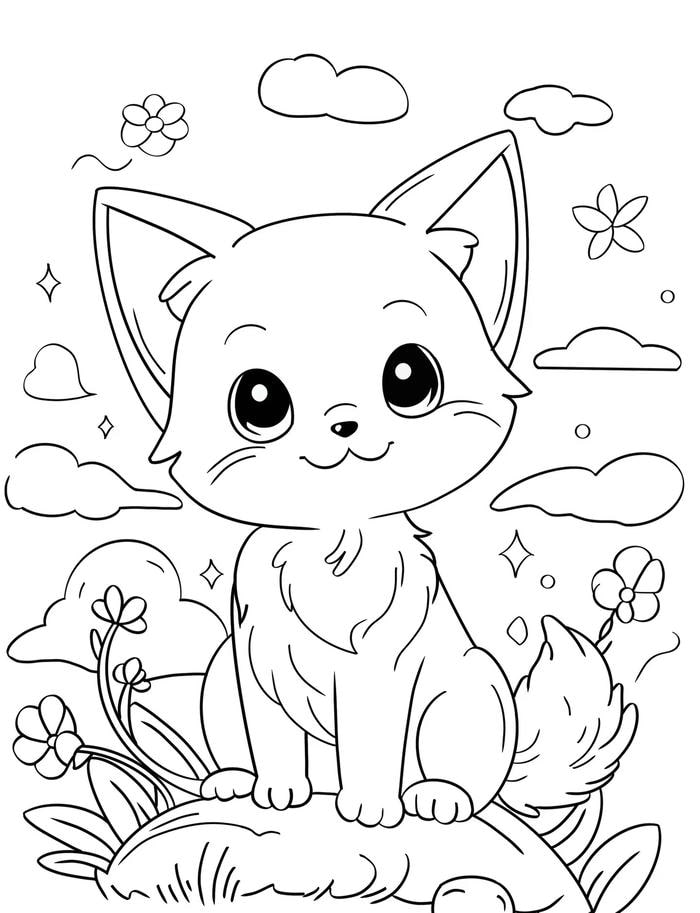 bản tranh mèo cơ bản cho trẻ