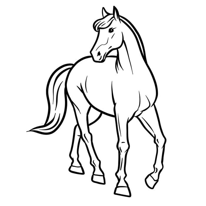 bản tranh ngựa cơ bản cho bé