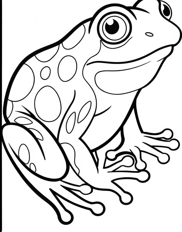 bản vẽ ếch hợp lứa tuổi mẫu giáo