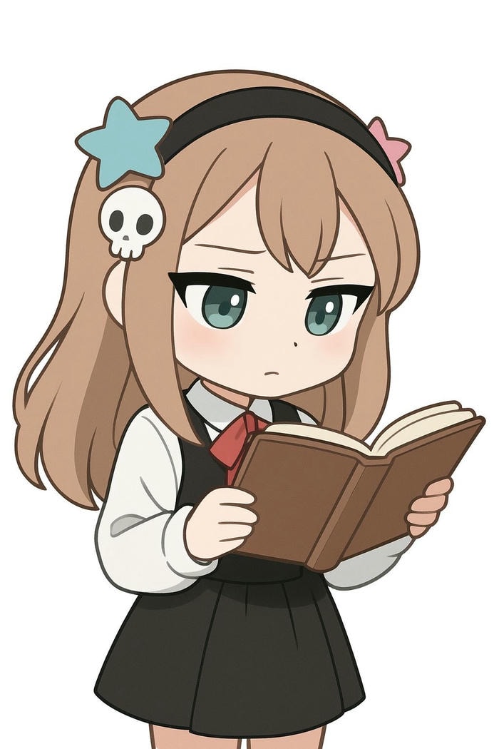 các ảnh học sinh chibi đang học bài