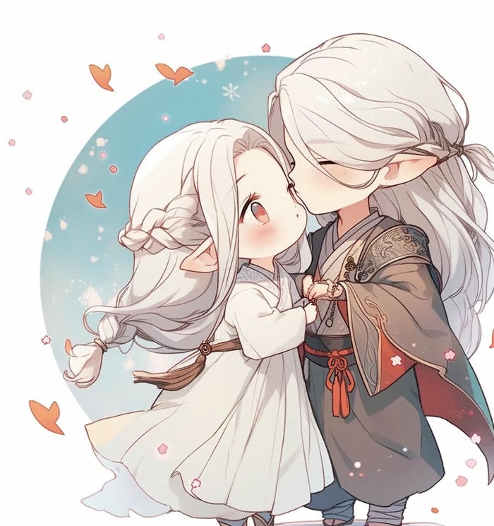 cặp đôi chibi cute dễ thương