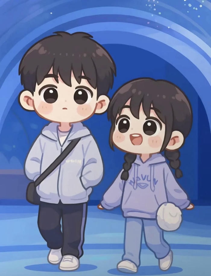 cặp đôi chibi dễ thương