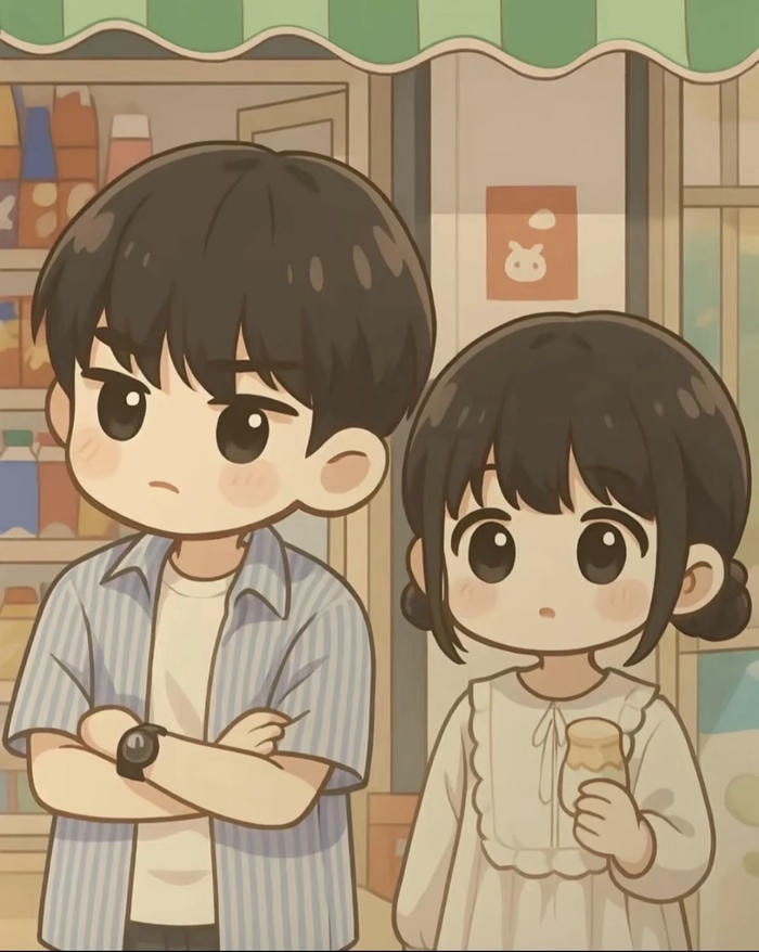 cặp đôi chibi siêu đáng yêu