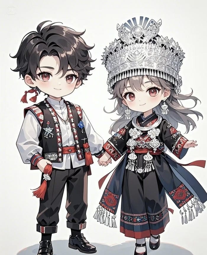 chibi couple cute