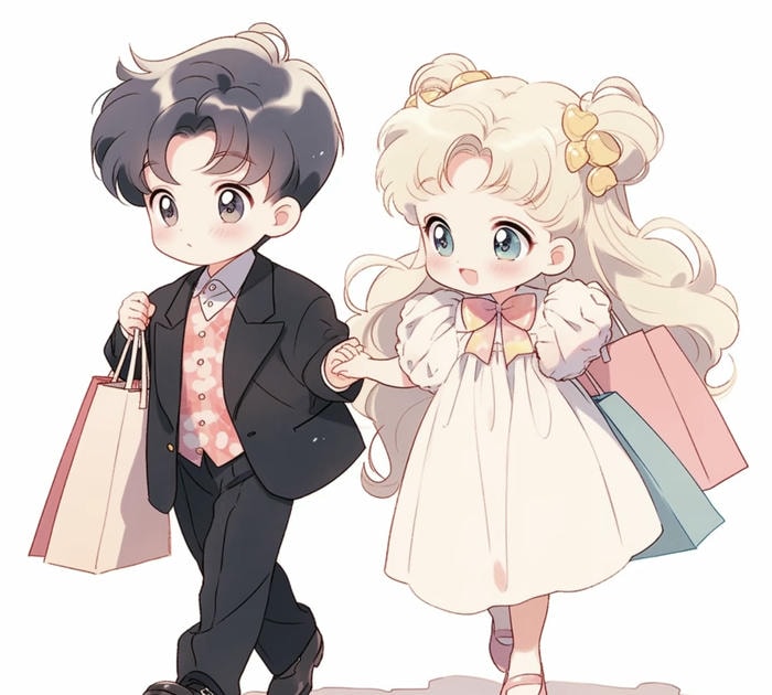 chibi đôi dễ thương vui nhộn